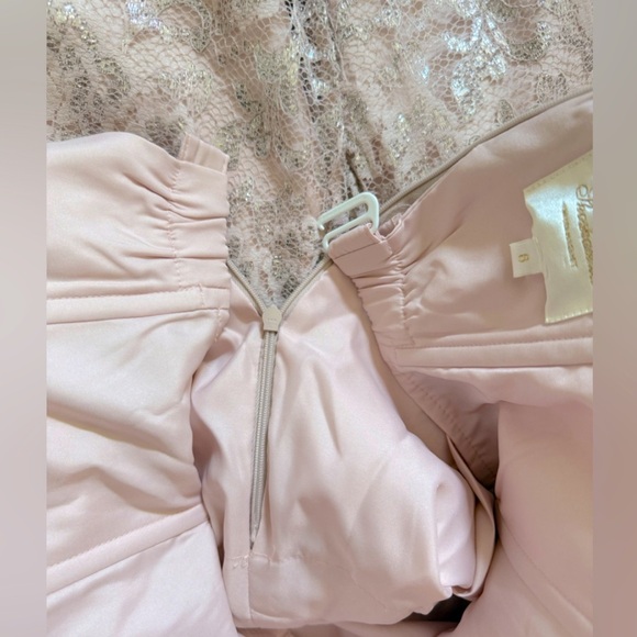 Shoshanna Midnight Algeria Lace Halter Dress Size 6 Blush Pink from Revolve - Picture 7 of 10